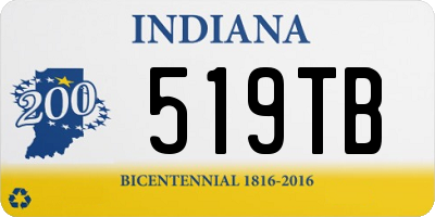 IN license plate 519TB