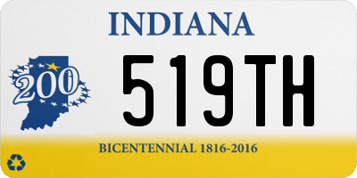 IN license plate 519TH