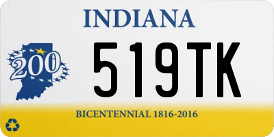 IN license plate 519TK