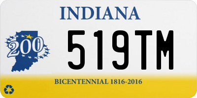 IN license plate 519TM