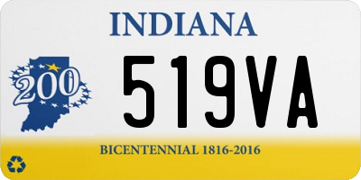 IN license plate 519VA