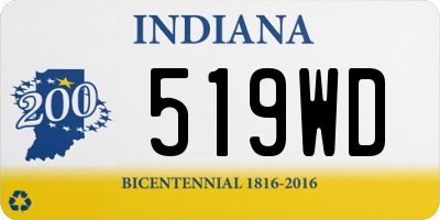 IN license plate 519WD