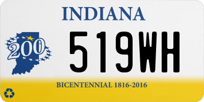 IN license plate 519WH