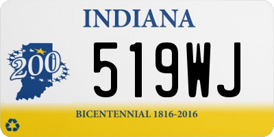 IN license plate 519WJ