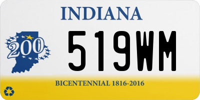 IN license plate 519WM
