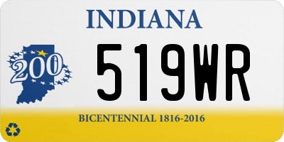IN license plate 519WR