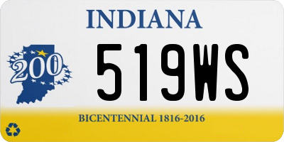 IN license plate 519WS
