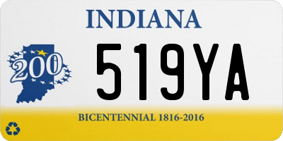 IN license plate 519YA