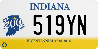 IN license plate 519YN