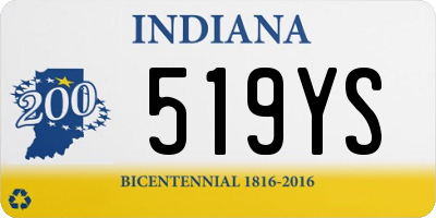 IN license plate 519YS