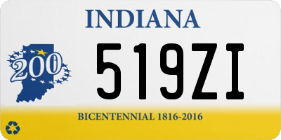 IN license plate 519ZI