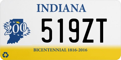 IN license plate 519ZT