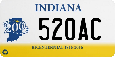 IN license plate 520AC