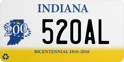 IN license plate 520AL