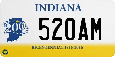 IN license plate 520AM