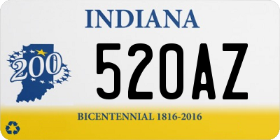 IN license plate 520AZ