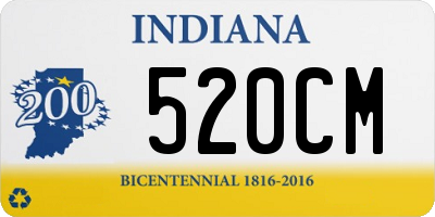 IN license plate 520CM