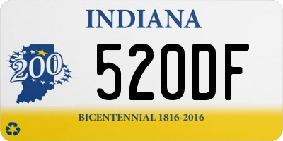 IN license plate 520DF