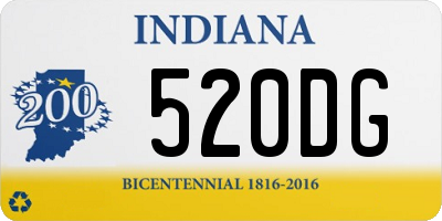 IN license plate 520DG