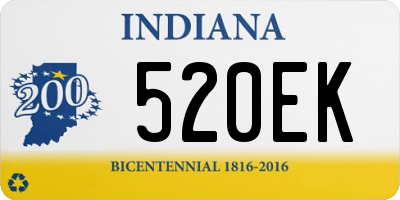 IN license plate 520EK