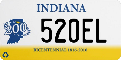 IN license plate 520EL