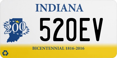 IN license plate 520EV