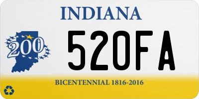 IN license plate 520FA