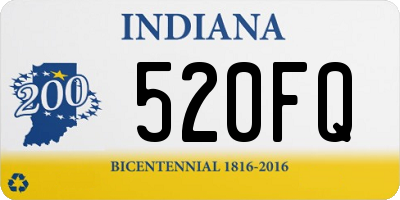 IN license plate 520FQ