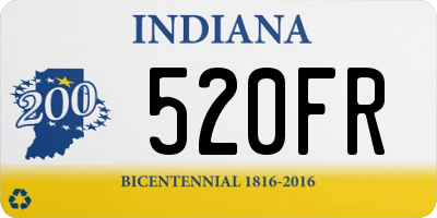 IN license plate 520FR