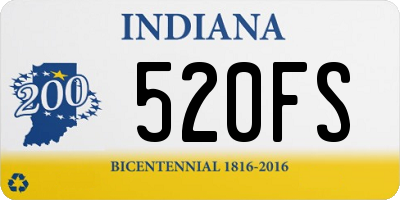 IN license plate 520FS