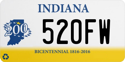 IN license plate 520FW