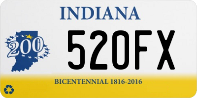 IN license plate 520FX