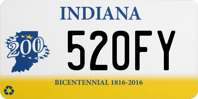 IN license plate 520FY