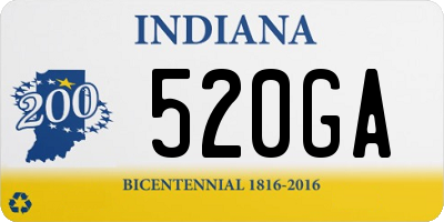 IN license plate 520GA