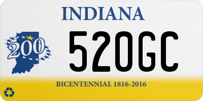 IN license plate 520GC