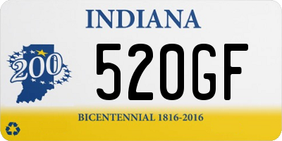 IN license plate 520GF