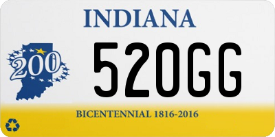 IN license plate 520GG