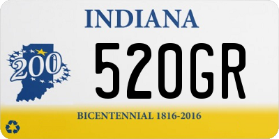 IN license plate 520GR