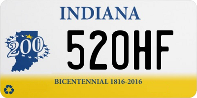 IN license plate 520HF