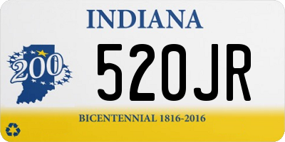 IN license plate 520JR