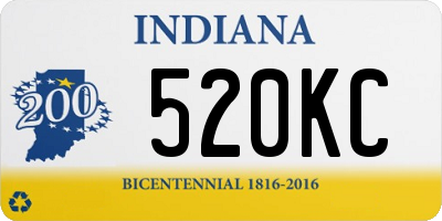 IN license plate 520KC