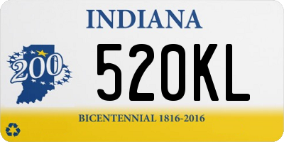 IN license plate 520KL