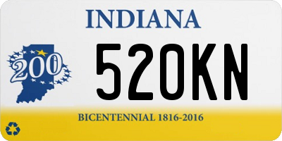 IN license plate 520KN