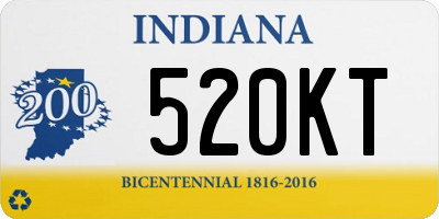 IN license plate 520KT