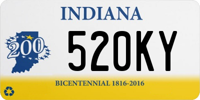 IN license plate 520KY