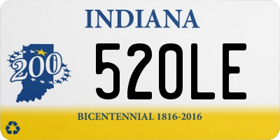 IN license plate 520LE