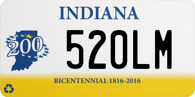 IN license plate 520LM