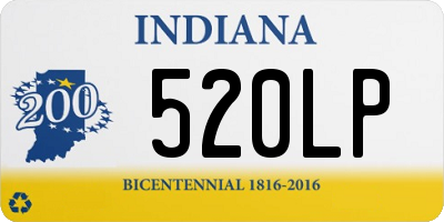 IN license plate 520LP