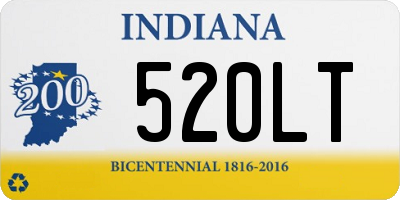 IN license plate 520LT