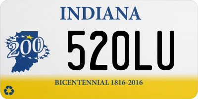 IN license plate 520LU